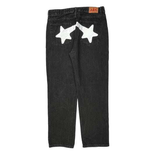 Unbranded Graphic Jeans - 35W 30L Black Denim