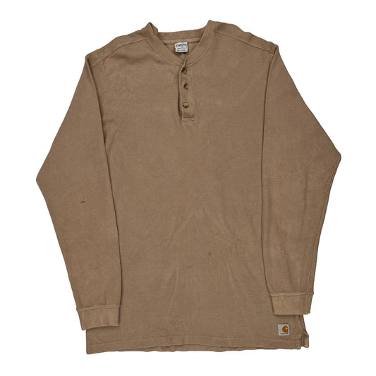 Carhartt Long Sleeve T-Shirt - Medium Beige Cotton