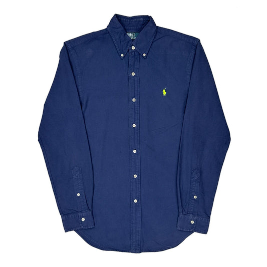 Polo By Ralph Lauren Slim Fit Shirt - Small Blue Cotton