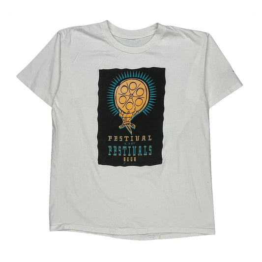 Festival Of Festivals 2000 Unbranded Graphic T-Shirt - Medium Yellow Cotton