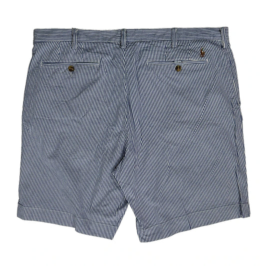 Polo By Ralph Lauren Striped Chino Shorts - 38W 9L Blue Cotton