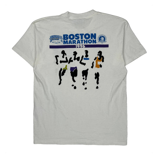 Boston Marathon Lee Graphic T-Shirt - Large White Cotton