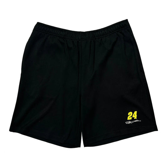 24 Nascar Sport Shorts - Medium Black Polyester