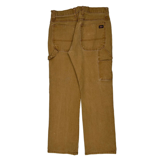 Dickies Carpenter Trousers - 32W 31L Khaki Cotton