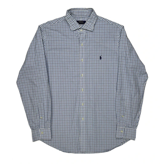 Polo By Ralph Lauren Checked Shirt - Large Blue Cotton