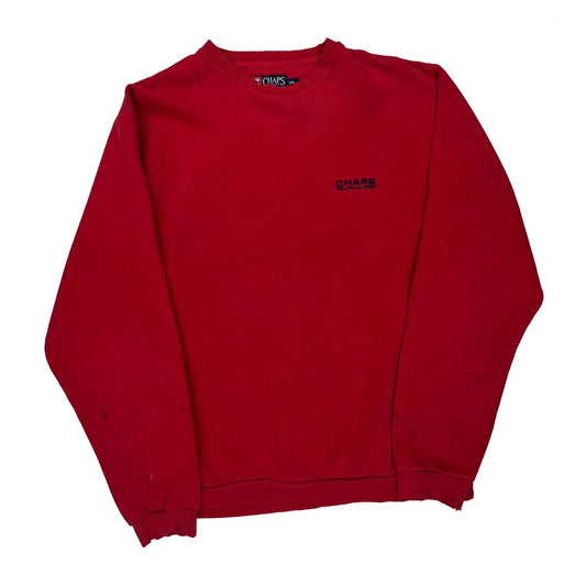 Chaps Ralph Lauren Sweatshirt - XL Red Cotton Blend
