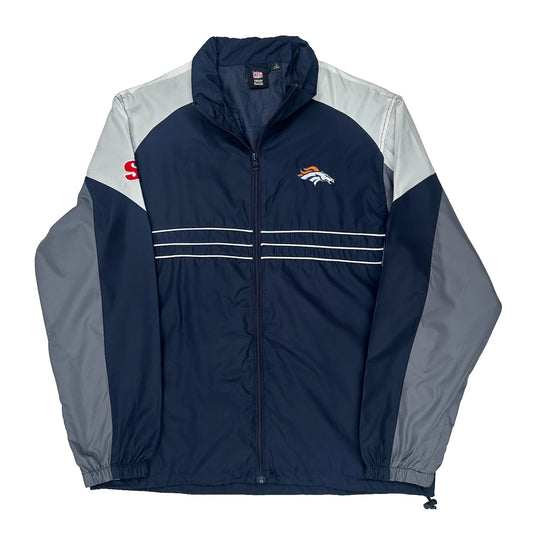 Denver Broncos Reebok Windbreaker - Large Navy Polyester