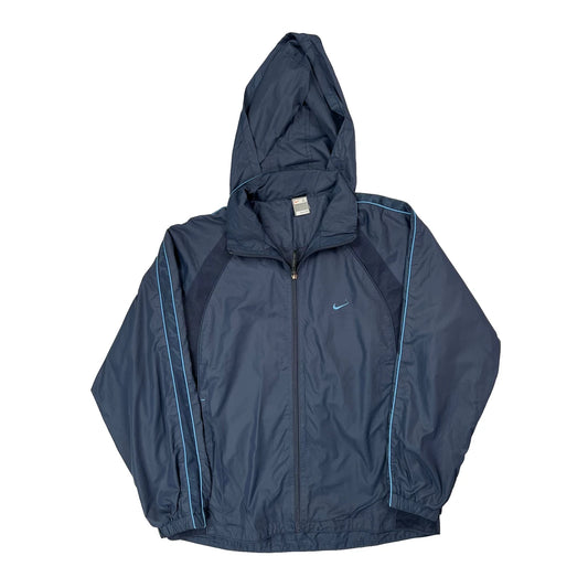 Vintage Nike Windbreaker - XL Blue Polyester