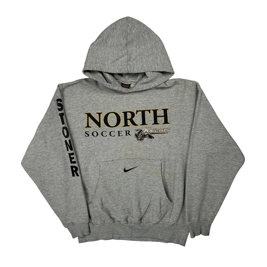 North Soccer Knights Nike College Hoodie - Medium Grey Cotton Blend