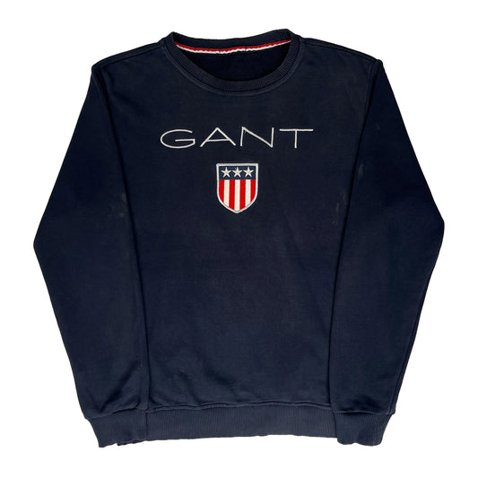 Gant Spellout Sweatshirt - Medium Navy Cotton