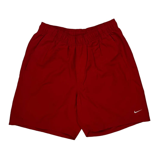 Nike Sport Shorts - Medium Red Polyester