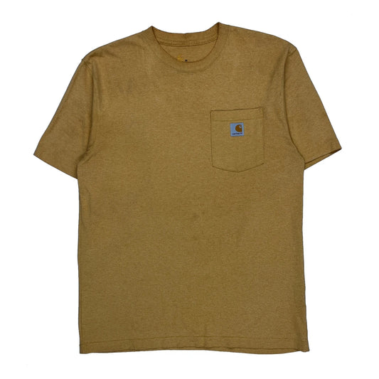 Carhartt T-Shirt - Medium Yellow Cotton