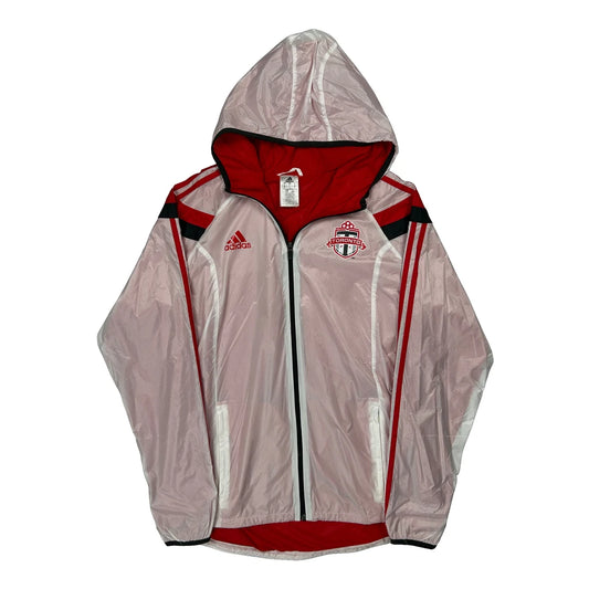 Toronto Fc Adidas Windbreaker - Large White Polyester