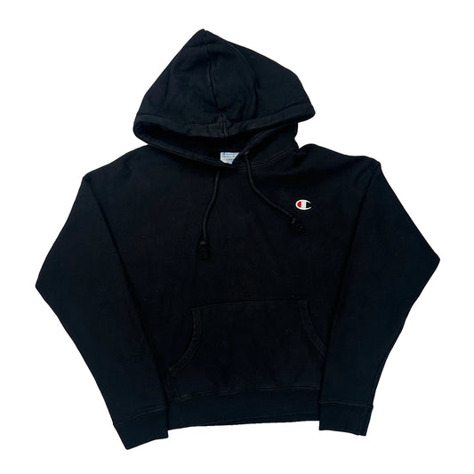 Reverse Weave Champion Hoodie - Large Black Cotton