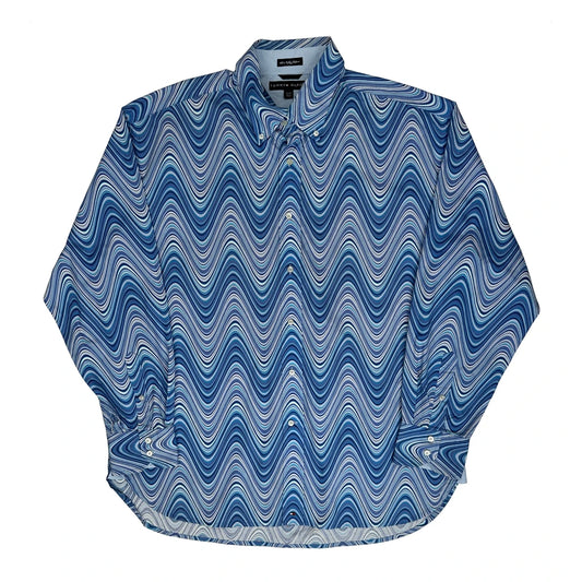 Tommy Hilfiger Patterned Shirt - XL Blue Cotton