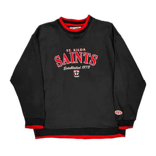 St. Kilda Saints Vivid Australia Sweatshirt - Medium Black Cotton