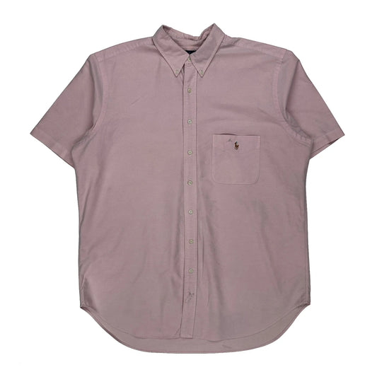 Ralph Lauren Tall Short Sleeve Shirt - XL Pink Cotton