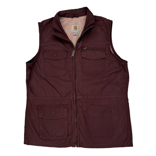 Carhartt Vest - Large Burgundy Cotton