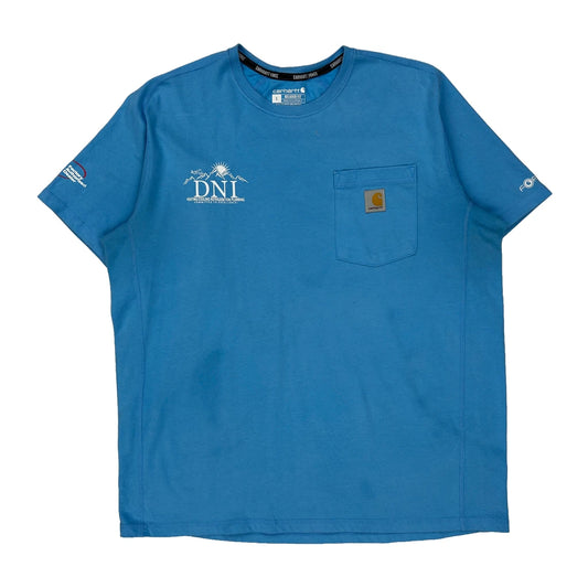 Dni Heating-Cooling-Refrigeration-Plumbing Carhartt T-Shirt - Large Blue Cotton