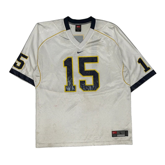 Number 15 Nike Football Jersey - Large Navy Polyester
