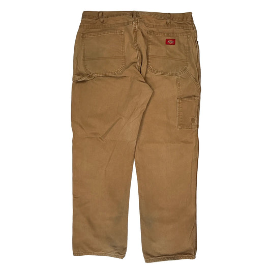 Dickies Carpenter Trousers - 36W 32L Brown Cotton