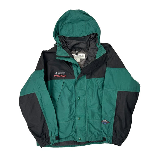 Titanium Series Columbia Graphic Ski Jacket - Large Green Polyester