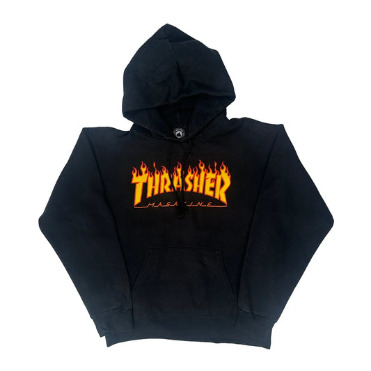 Thrasher Graphic Hoodie - Small Black Cotton