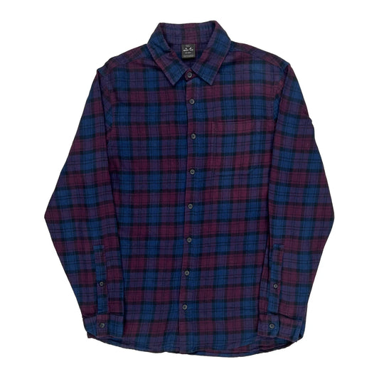 Oakley Checked Flannel Shirt - Small Multicoloured Cotton