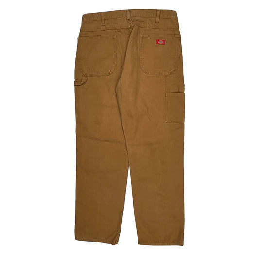 Dickies Carpenter Trousers - 36W 32L Brown Cotton