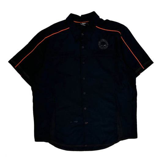 Genuine Motorclothes Harley Davidson Graphic Short Sleeve Shirt - 2XL Black Polyester
