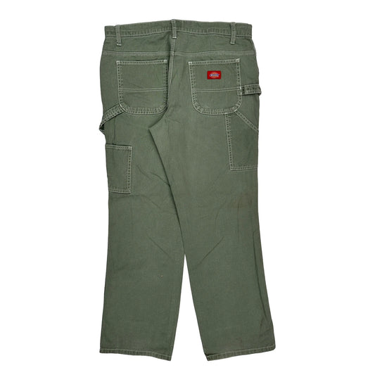 Vintage Dickies Carpenter Trousers - 34W UK 14 Green Cotton
