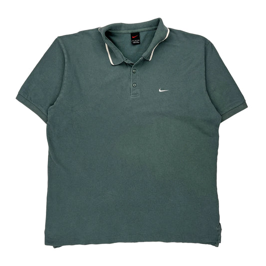 Nike Polo Shirt - XL Grey Cotton