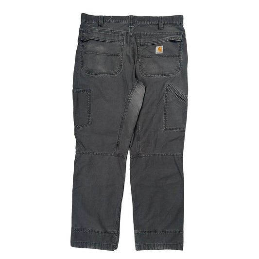 Carhartt Carpenter Trousers - 34W 32L Grey Cotton Blend