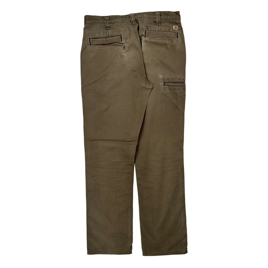 Carhartt Trousers - 34W 33L Brown Cotton