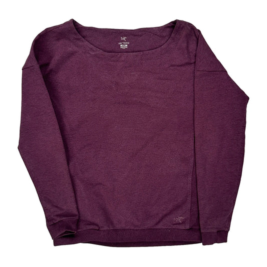 Arc'Teryx Long Sleeve T-Shirt - Medium Purple Cotton Blend