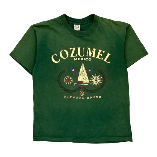 Outward Bound Pierre Bone Single Stitch T-Shirt - XL Green Cotton