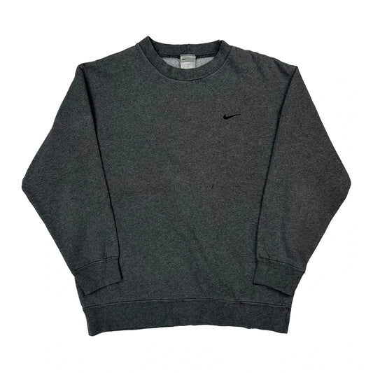 Nike Sweatshirt - Large Gray Cotton