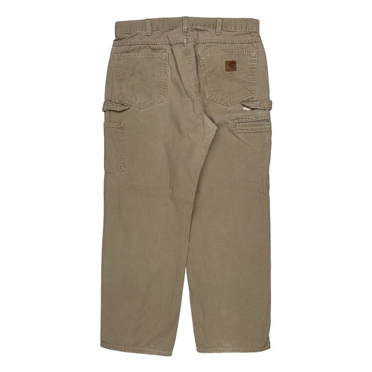 Carhartt Carpenter Trousers - 35W 32L Khaki Cotton