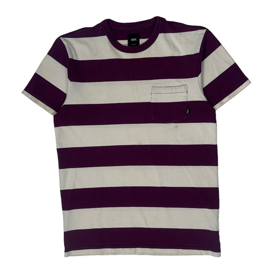 Vans Striped T-Shirt - Medium Purple Cotton