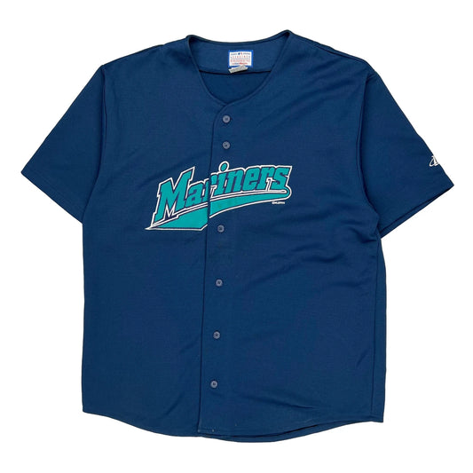 Mariners Logo Athletics Mlb Jersey - Large Blue Polyester