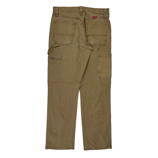 Wrangler Carpenter Trousers - 31W 31L Brown Cotton