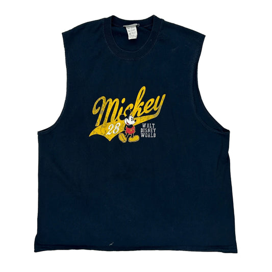 Disney Graphic Tank Top - 2XL Navy Cotton