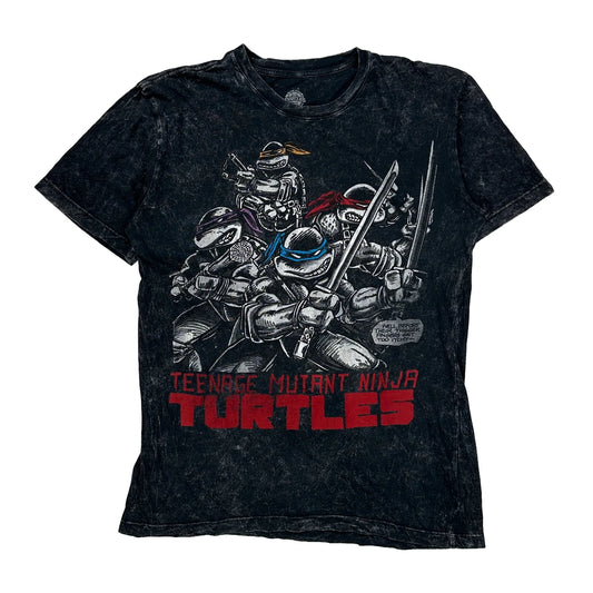 Teenage Mutant Ninja Turtles Nickelodeon Cartoon T-Shirt - Large Black Cotton