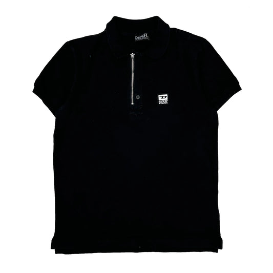 Diesel Polo Shirt - Medium Black Cotton