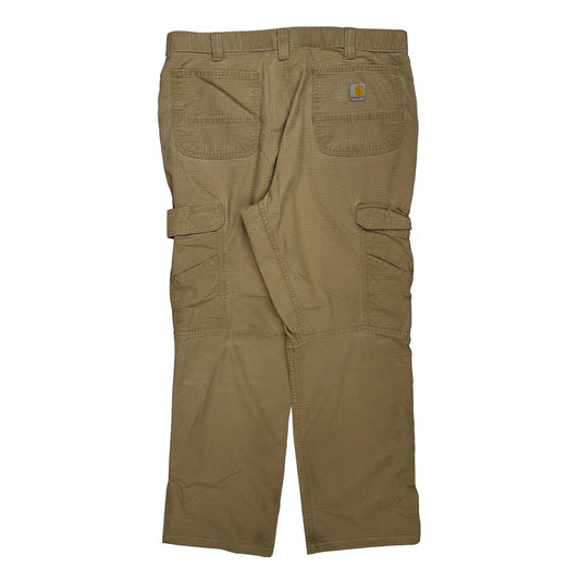 Force Carhartt Cargo Trousers - 36W 30L Khaki Cotton Blend