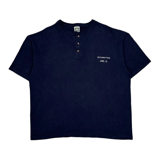 Cotton Deluxe Single Stitch T-Shirt - XL Navy Cotton