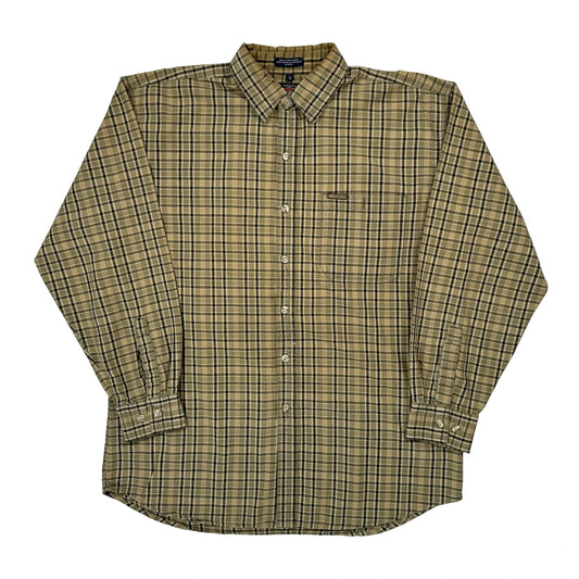 Dickies Checked Shirt - Large Beige Cotton