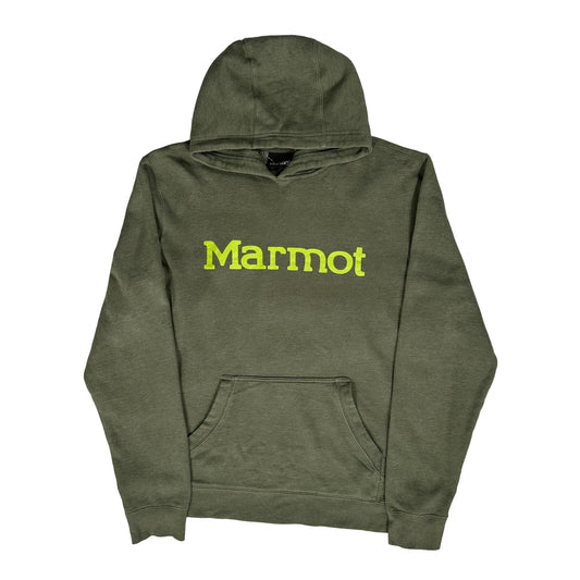 Marmot Hoodie - Large Green Cotton
