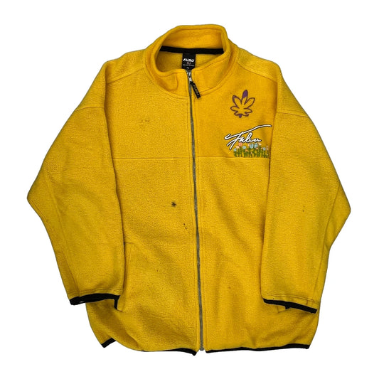 The Collection Fubu Spellout Fleece Jacket - XL Yellow Polyester