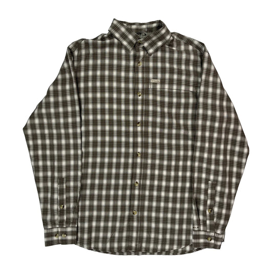 Columbia Checked Shirt - Large White Polyester